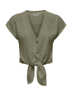 Camicia Only Verde Siesta maniche corte 15322270 /Deep Lichen Green ONLY 