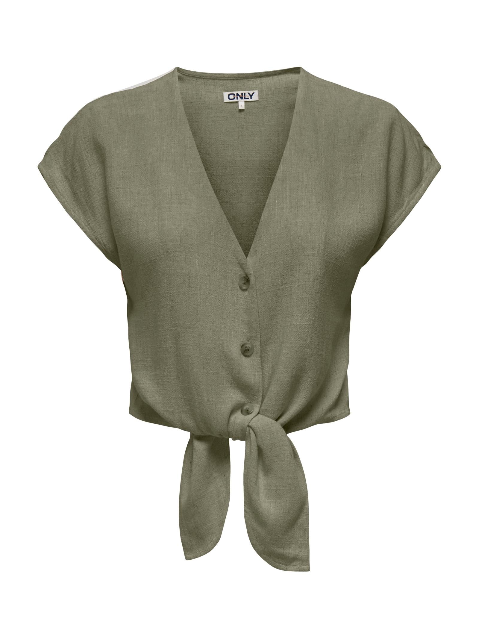 Camicia Only Verde Siesta maniche corte 15322270 /Deep Lichen Green ONLY 