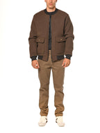 Bomber Mentore Marrone con tasche NEWMAGNUM STONE MENTORE 
