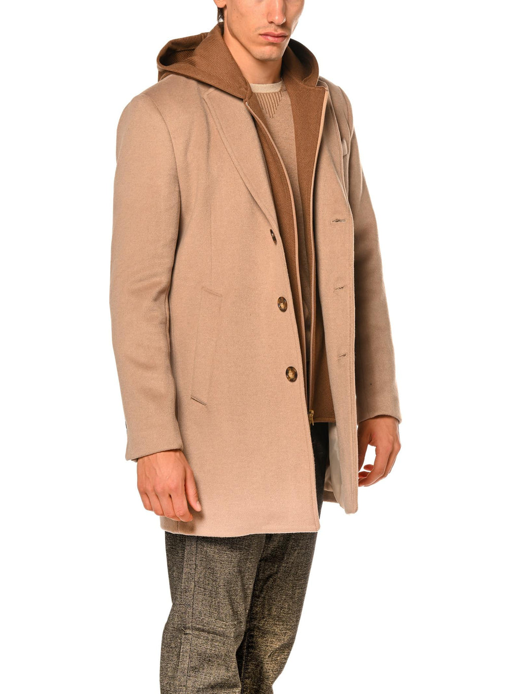 Cappotto Gianni Lupo Beige in panno doppiopetto GN21799 BEIGE GIANNI LUPO 