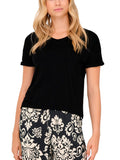 T-shirt JDY Sissy Nero con scollo a V 15364526 /Black JDY 