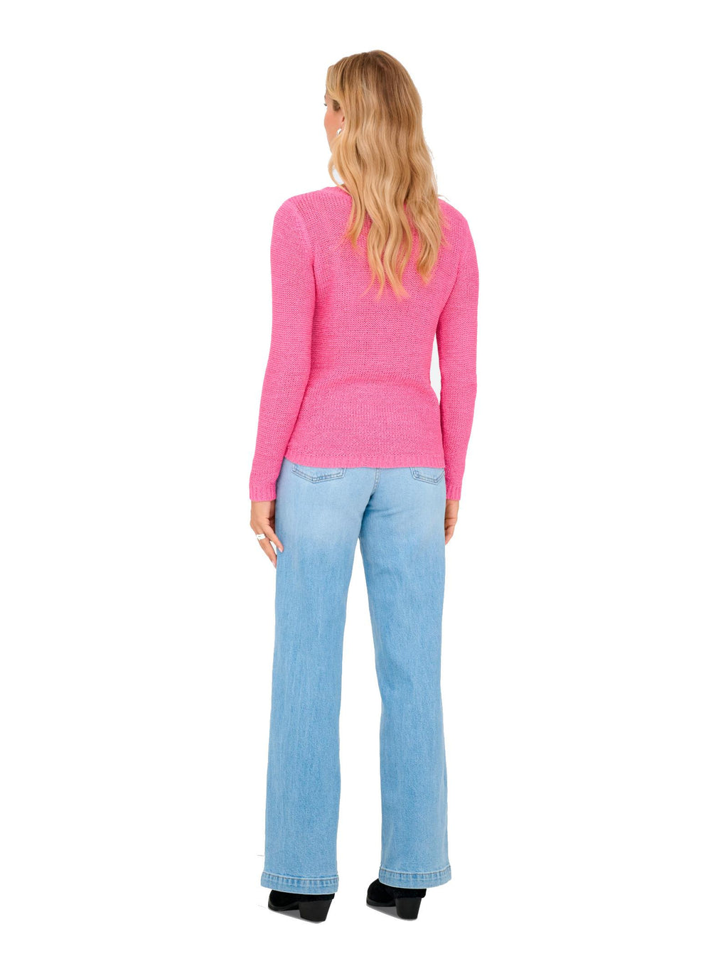 Maglia Only Rosa Gina con lavorazione a maglia 15113356 /Wild Orchid ONLY 