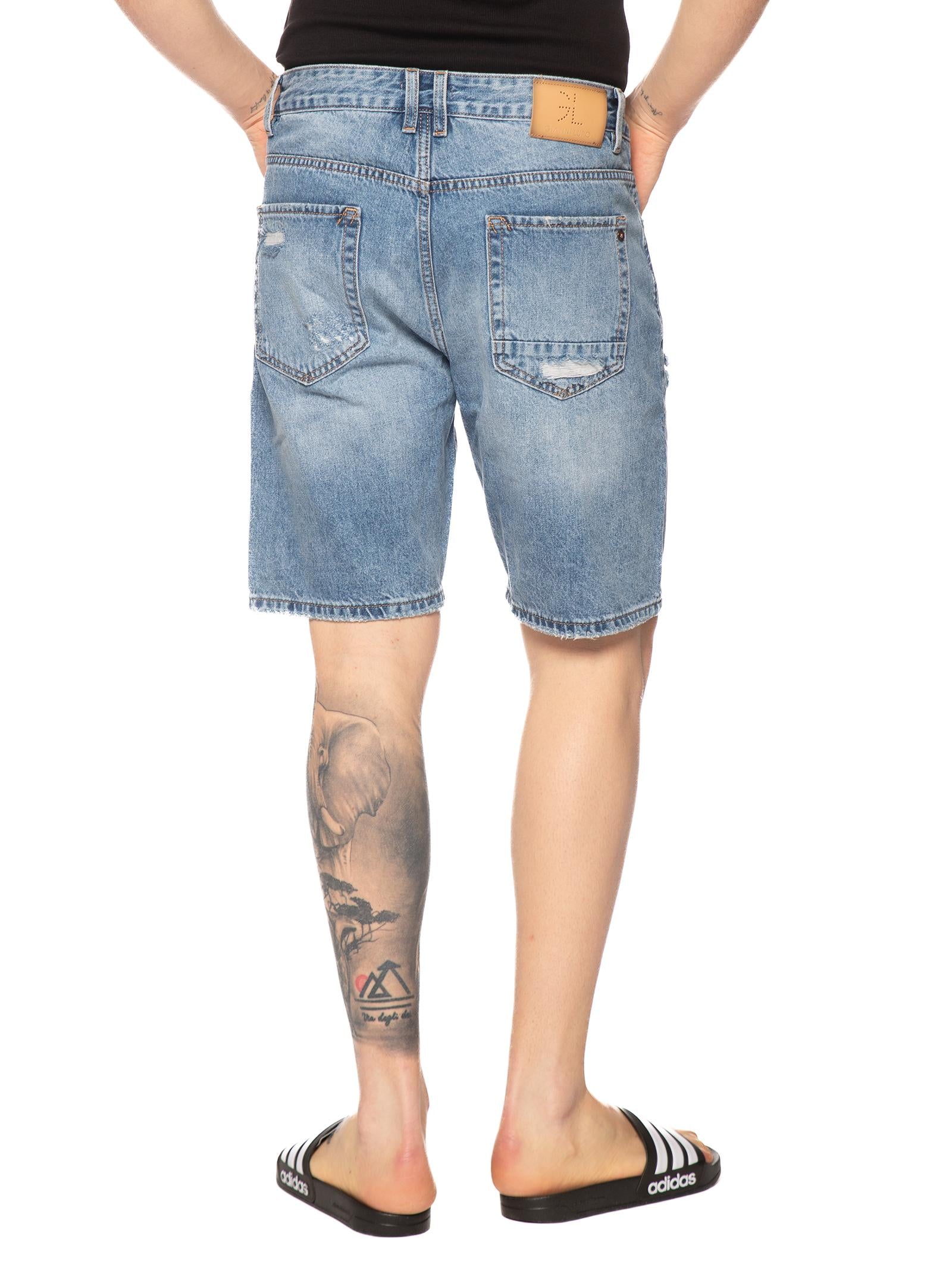 Bermuda Gianni Lupo strappi Medium Blue Denim regular GL6512Q MEDIUM BLUE GIANNI LUPO 