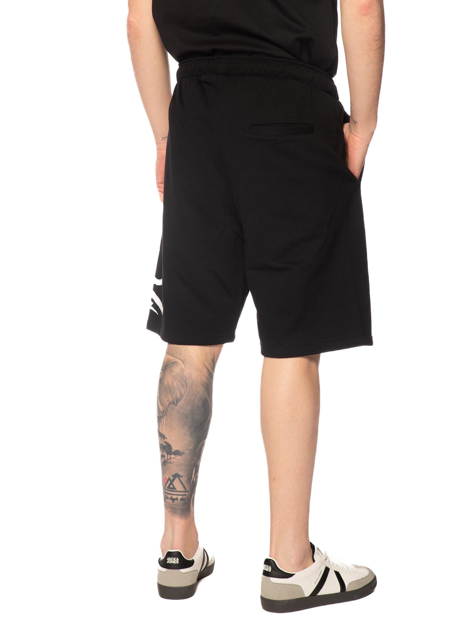 Bermuda Propaganda Logo Nero in felpa BR751 NERO PROPAGANDA 