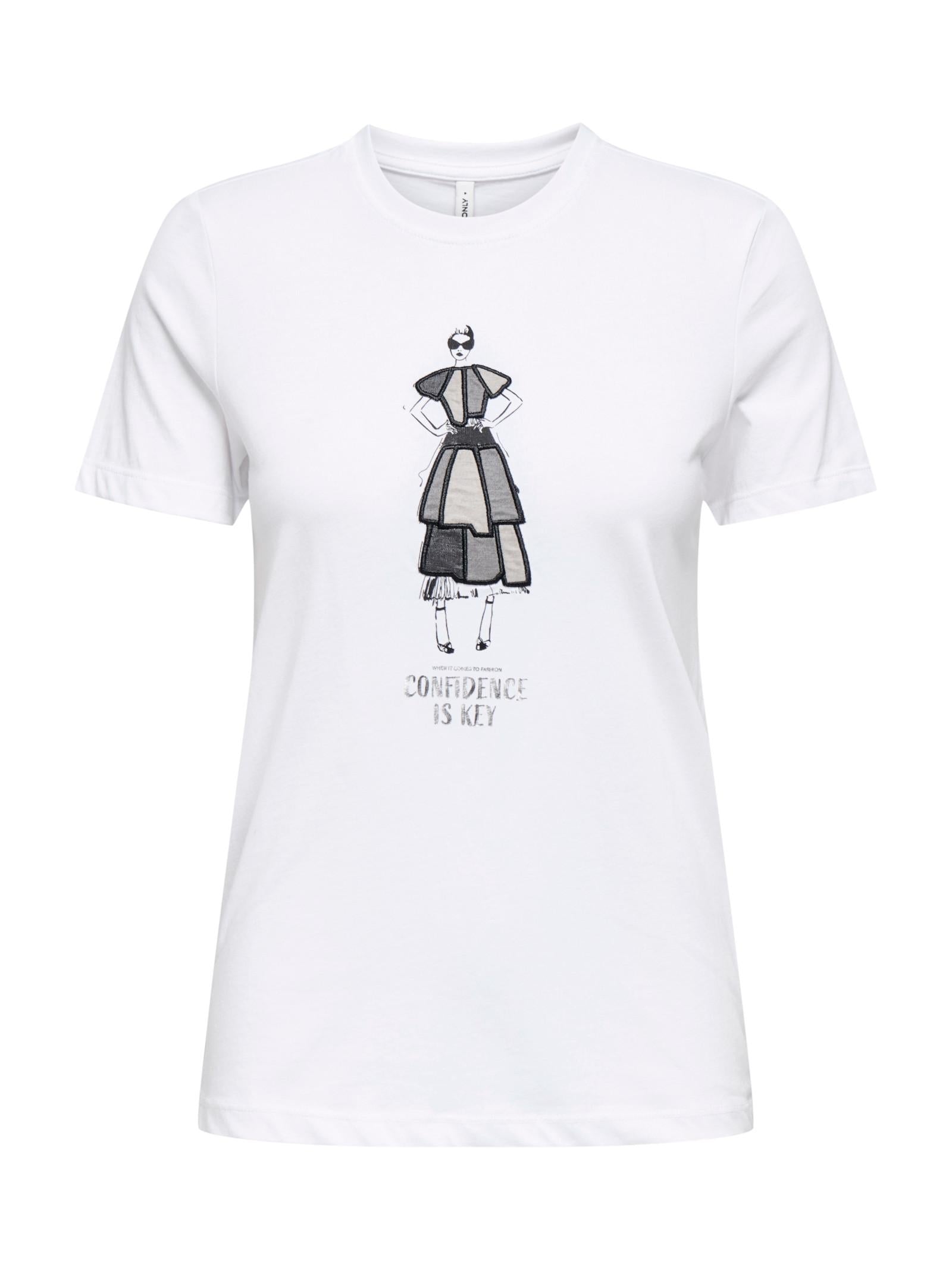 T-shirt Only Emma Bianco con stampa 15329752 /Confidence Bright White ONLY 