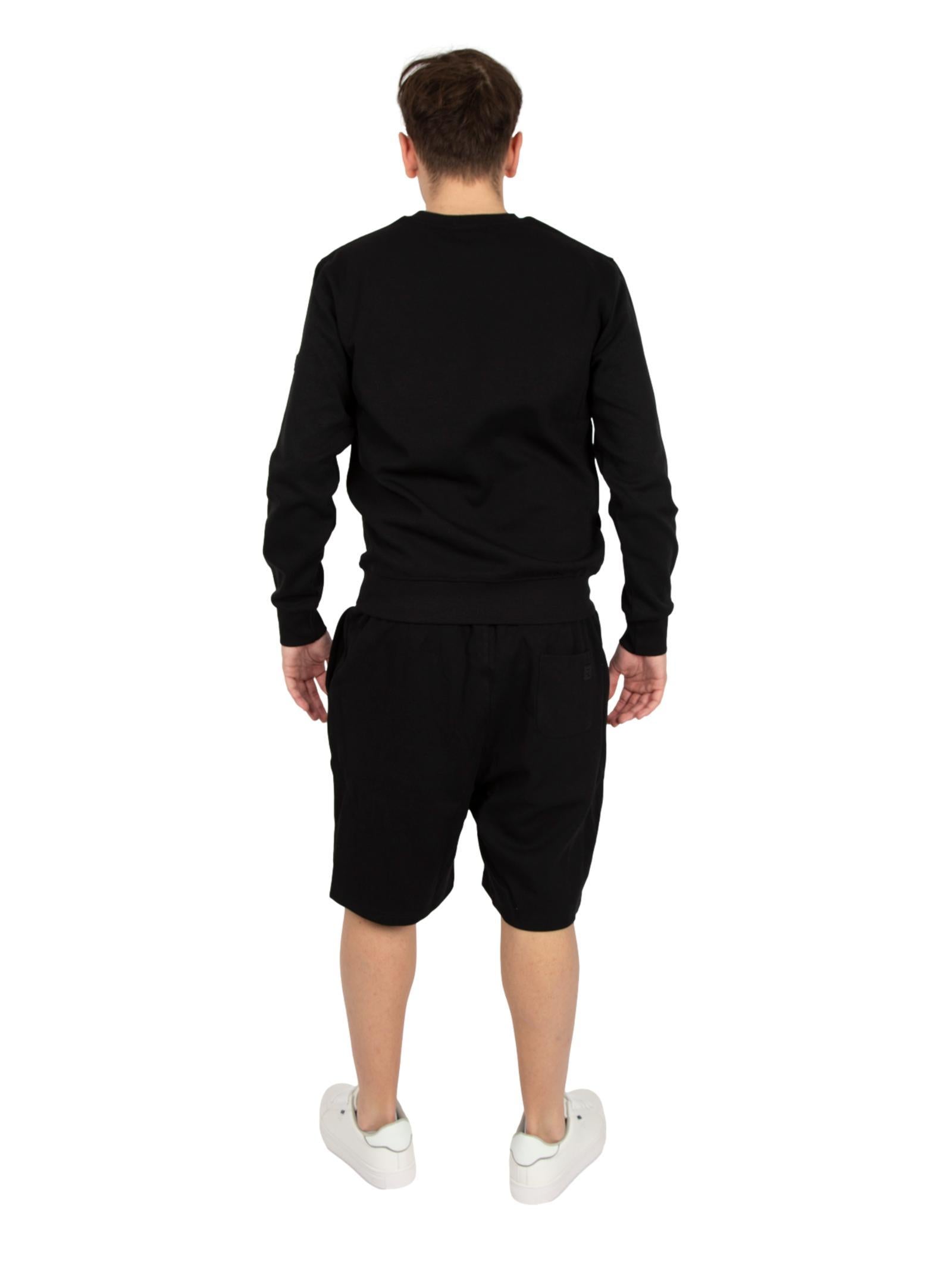 Bermuda Gianni Lupo Nero basic in felpa GL2127F BLACK GIANNI LUPO 