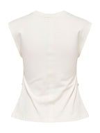 T-shirt Only Bianco Marie con piega 15372452 /Cloud Dancer ONLY 