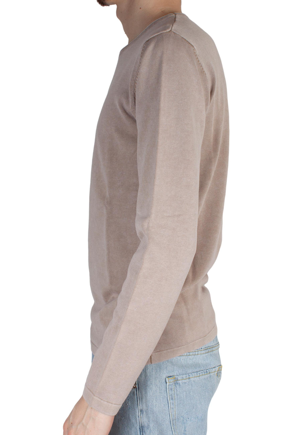 Maglia Gianni Lupo Sabbia girocollo