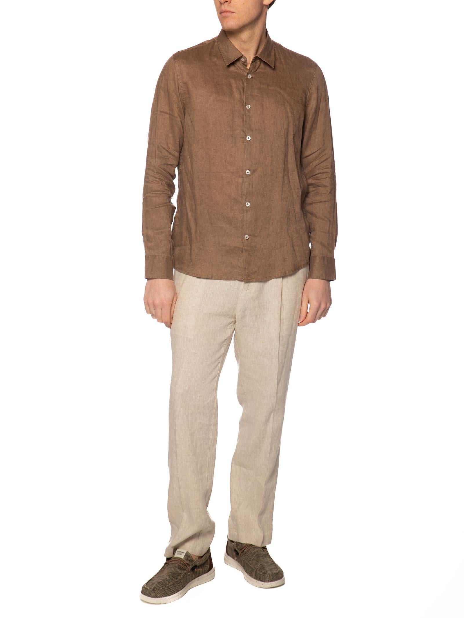 Camicia Seinse Fango in lino CE1081 FANGO SEINSE 