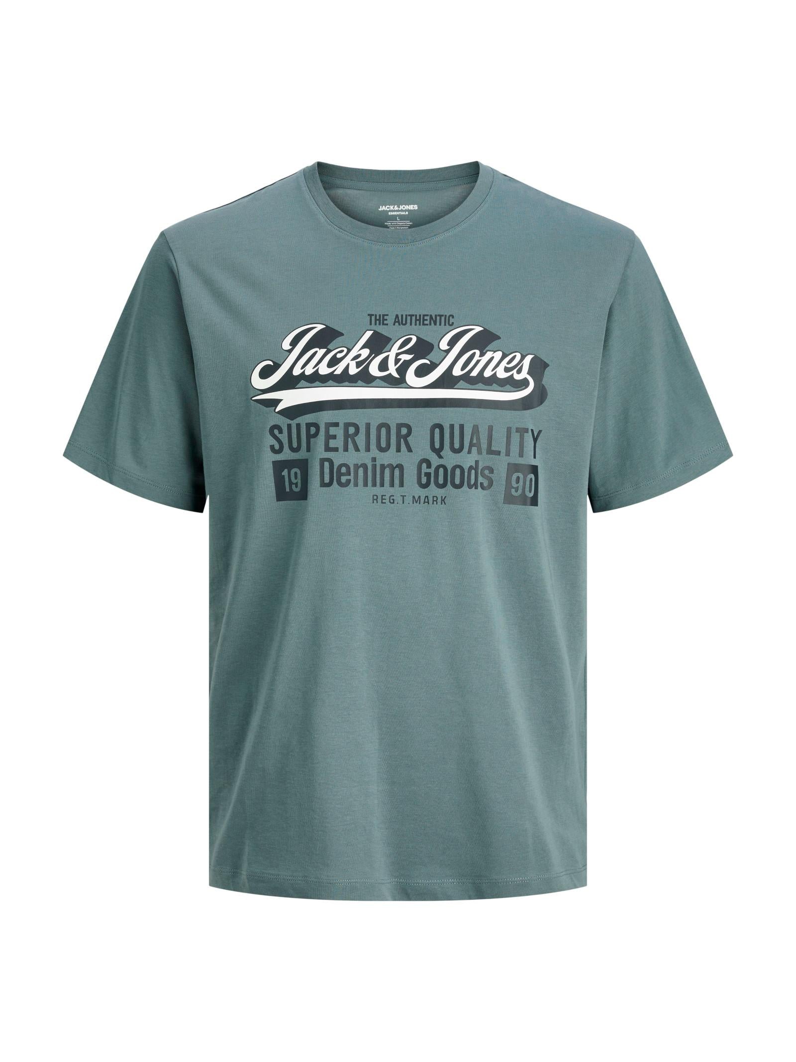 T-shirt Jack & Jones Logo Petrolio girocollo 12279535 /STORMY WEATHER JACK & JONES 