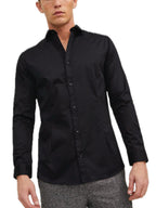 Camicia Jack & Jones Nero Parma manica lunga 12097662 /Black JACK & JONES 