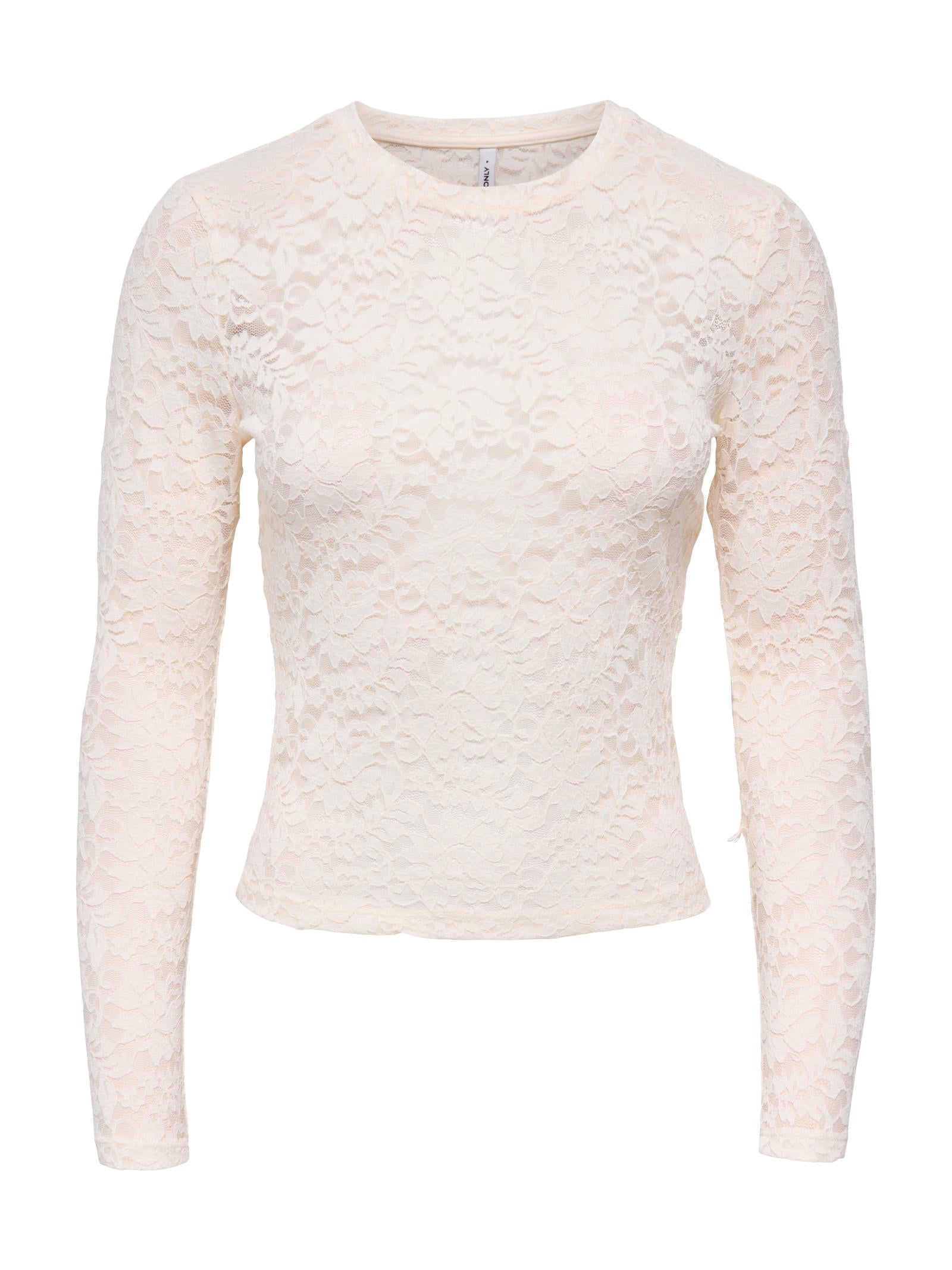 T-shirt Only Nikka Bianco pizzo 15367565 /Egret ONLY 