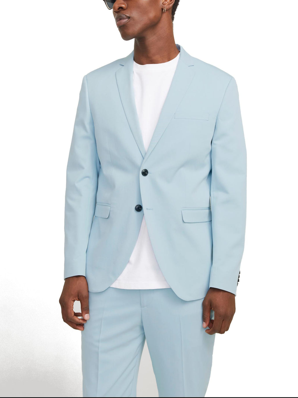 Giacca Jack & Jones Franco Celeste monopetto 12199891 /Chambray Blue JACK & JONES 