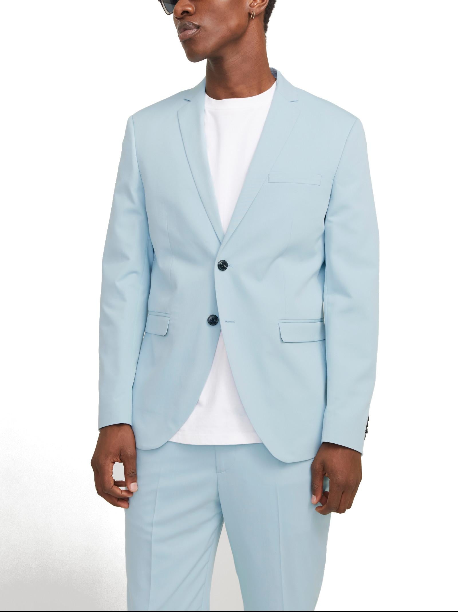 Giacca Jack & Jones Franco Celeste monopetto 12199891 /Chambray Blue JACK & JONES 