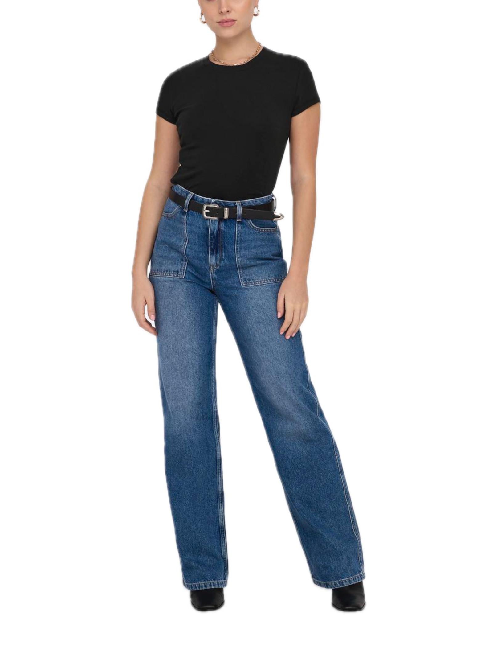 T-shirt Only Nero Elina maniche corte 15320229 /Black ONLY 