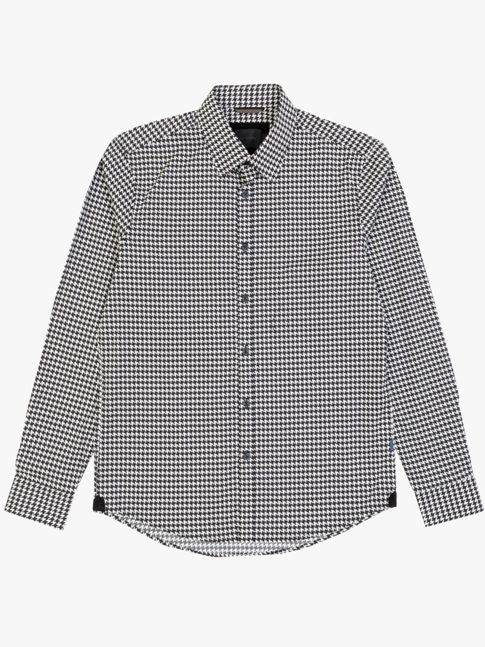 Camicia Uomo pied e poul manica lunga Bianco Nera GL7793S BIANCO NERO GIANNI LUPO 