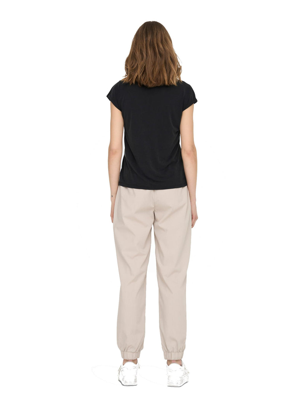 T-shirt Only Free Nero scollo a V 15287041 /Black ONLY 