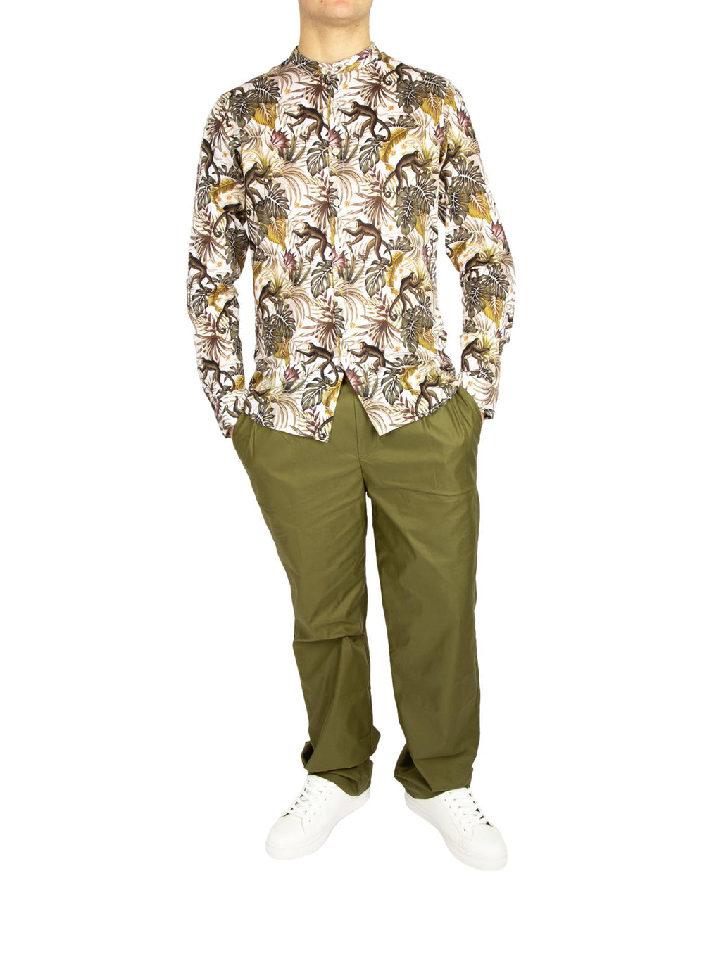 Camicia Gianni Lupo coreana floreale GL7813S WHITE GIANNI LUPO 