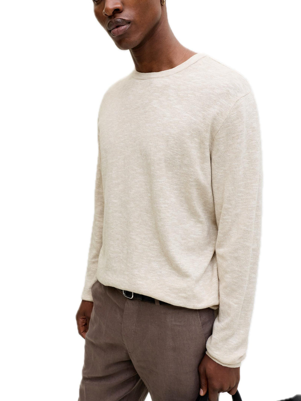 Maglia Jack & Jones Summer Beige melange girocollo leggera 12269631 /String JACK & JONES 