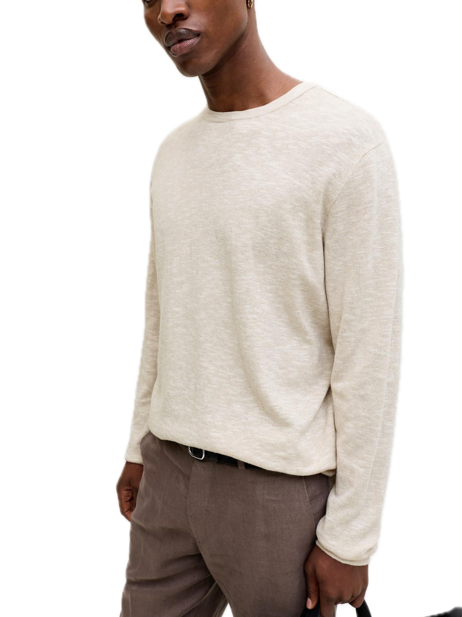 Maglia Jack & Jones Summer Beige melange girocollo leggera 12269631 /String JACK & JONES 