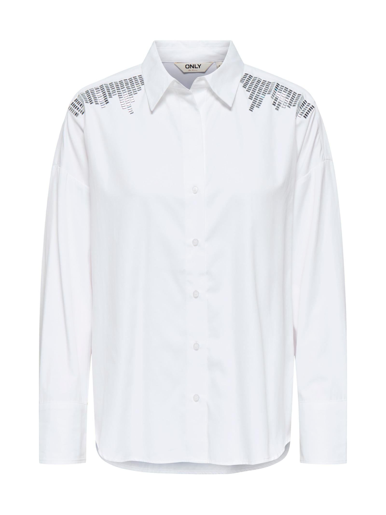 Camicia Only Oregon Bianco con glitter 15354862 /Bright White ONLY 