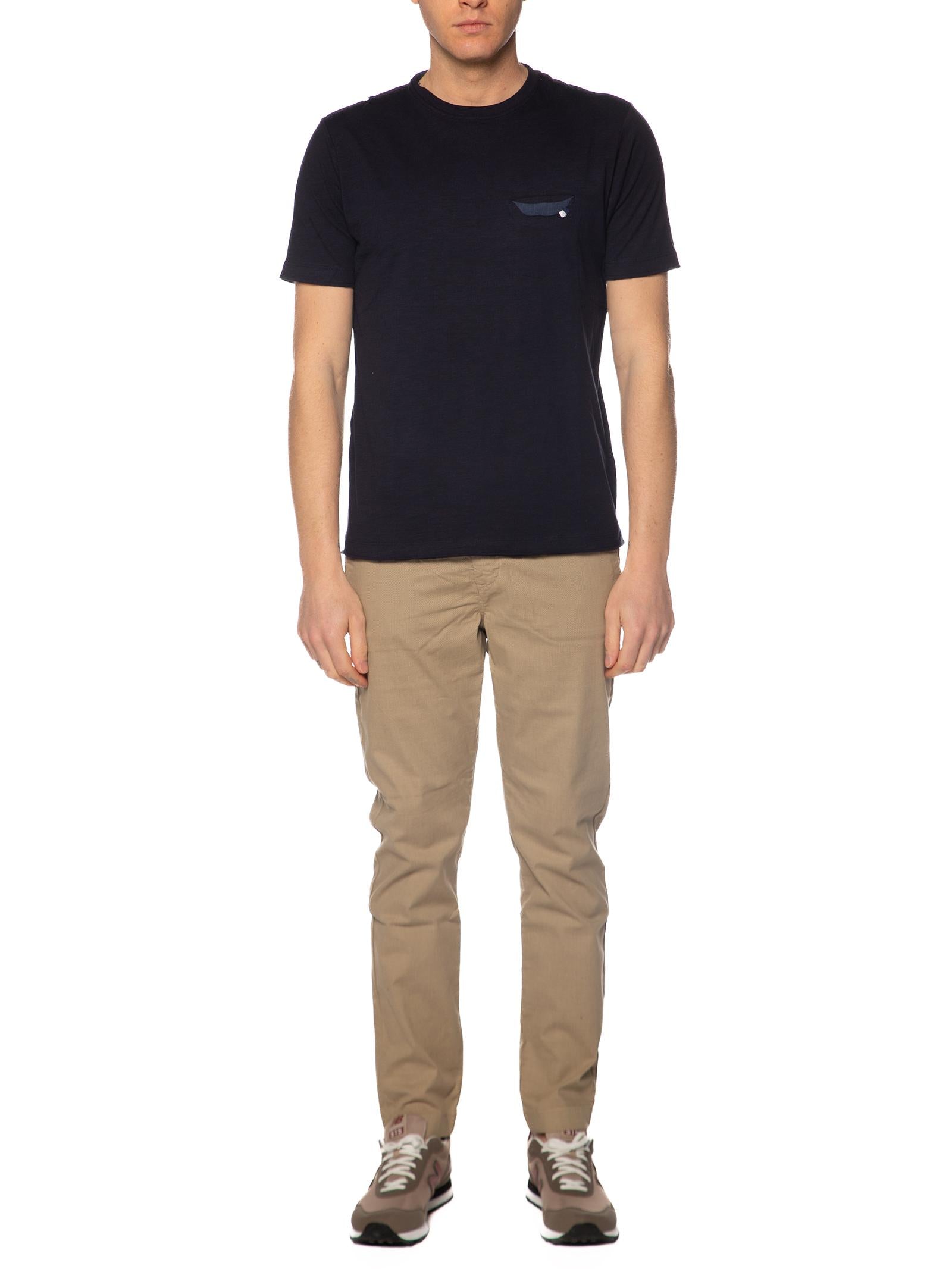 T-shirt Seinse Blu con taschino fiammata TE3323 BLU SEINSE 