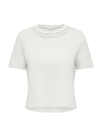 T-shirt Only Bianco Livy conchiglie 15372088 /Cloud Dancer ONLY 