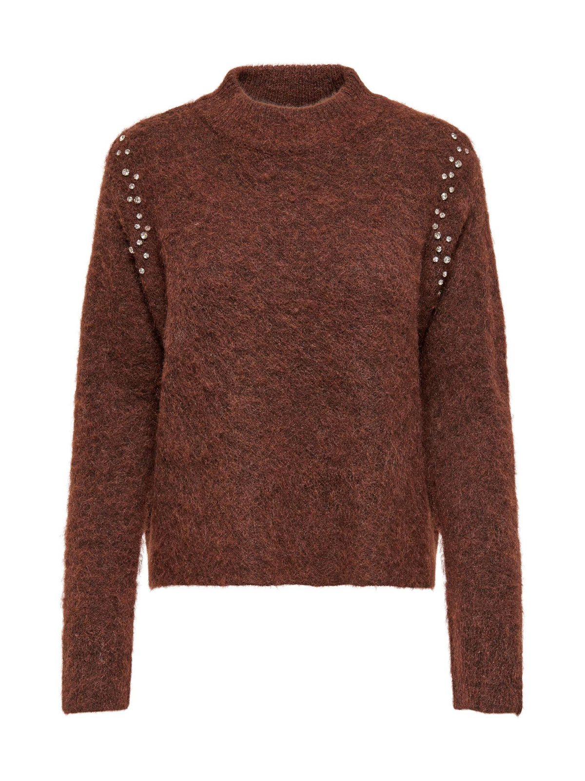 Maglia Only Rina Marrone con strass 15358511 /Shaved Chocolate ONLY 