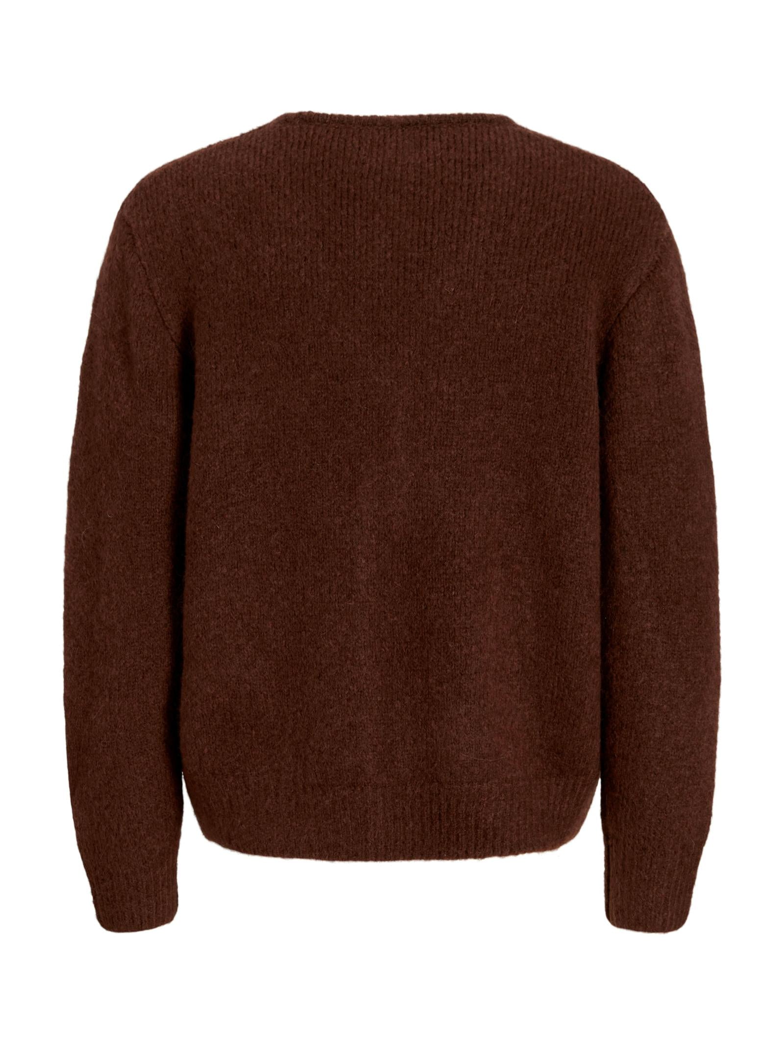 Cardigan Jack & Jones Liverpool Marrone scollo a V 12282854 /Deep Mahogany JACK & JONES 