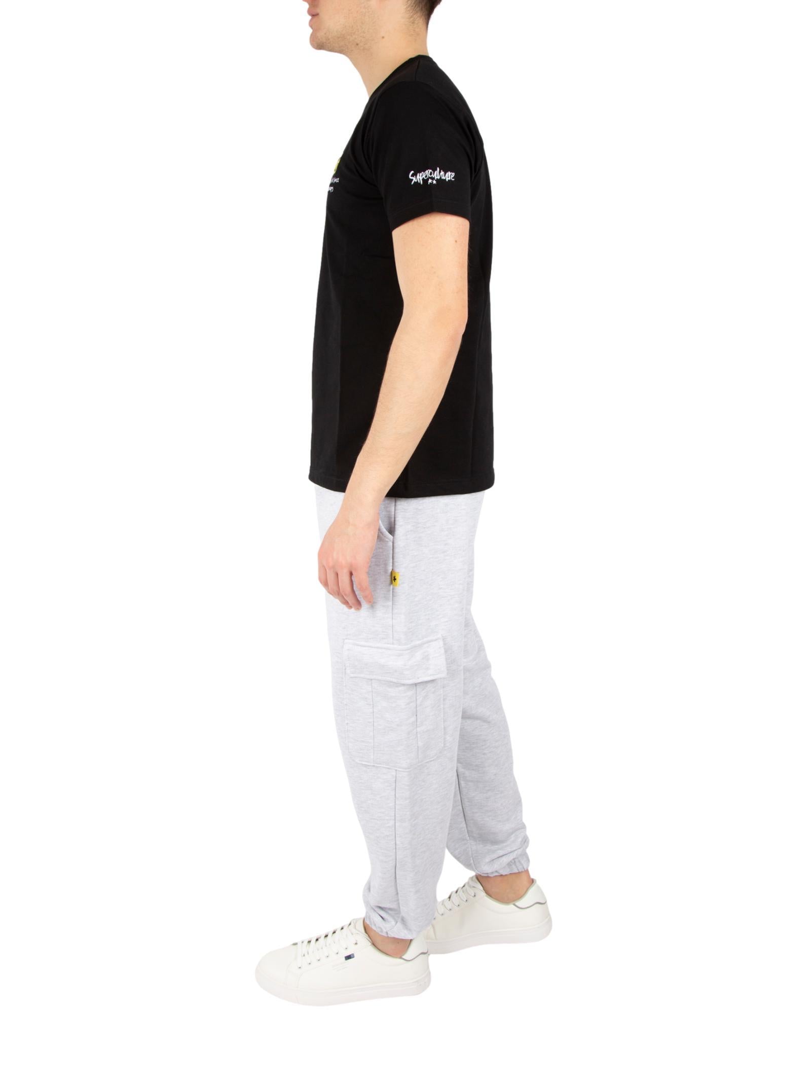 T-shirt Superculture Nero Smile A1089 NERO SUPERCULTURE 