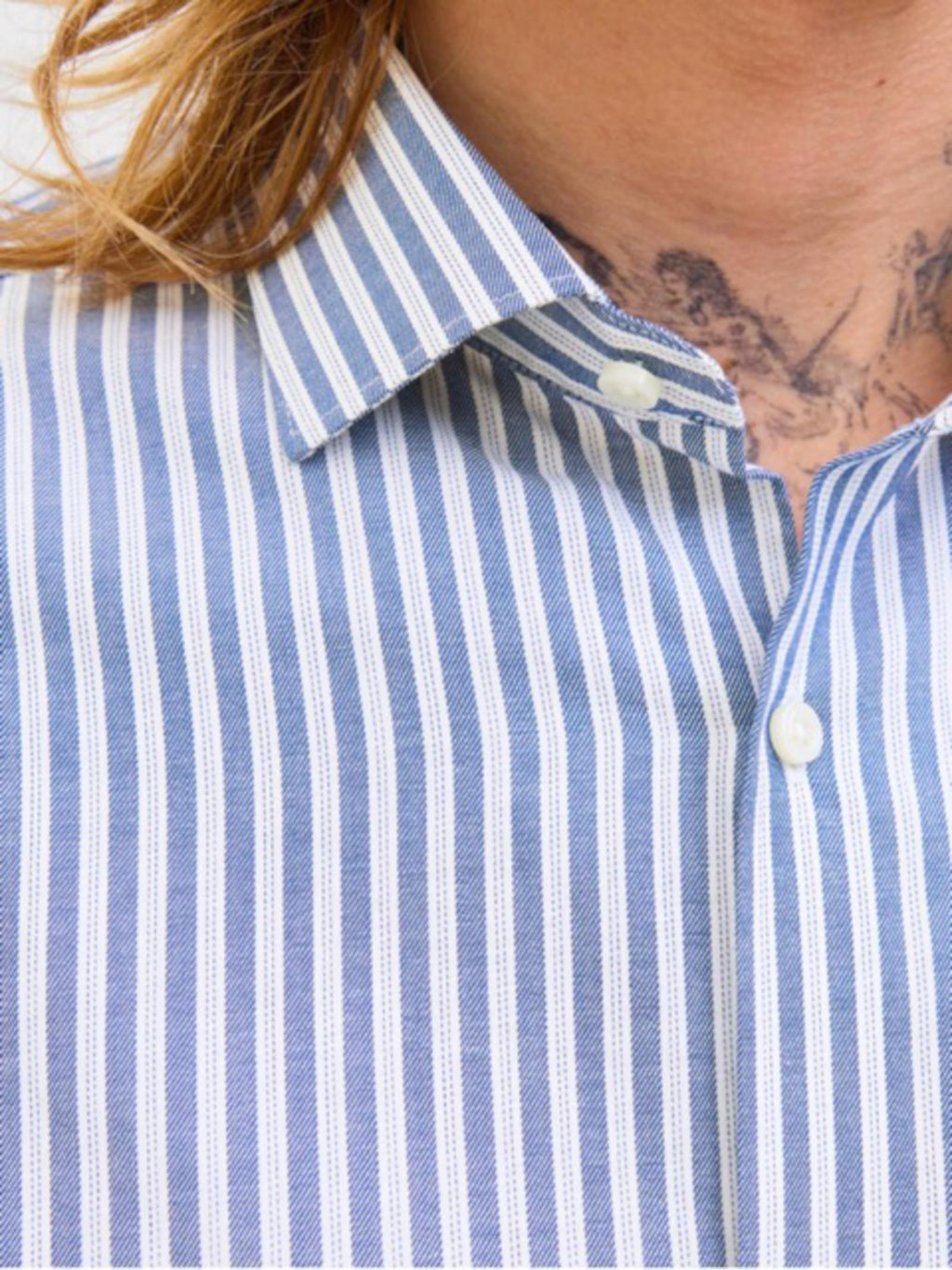Camicia Jack & Jones Parker Blu Bianco fantasia 12227385 /Black Iris JACK & JONES 