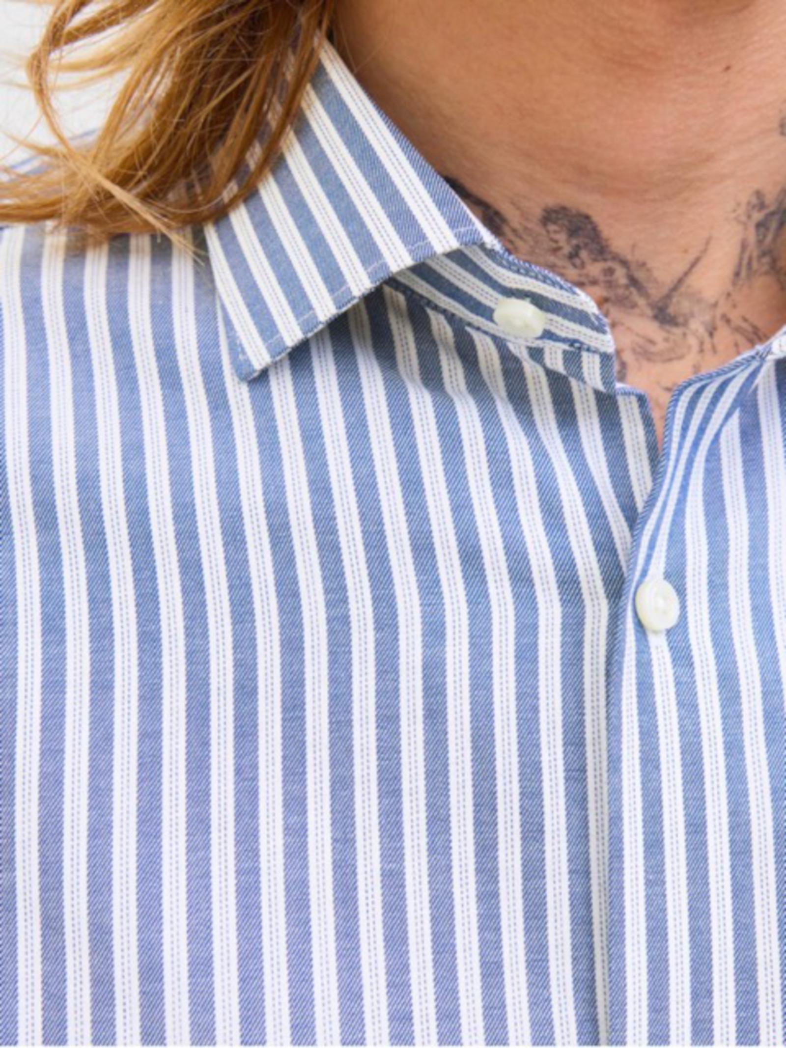 Camicia Jack & Jones Parker Blu Bianco fantasia 12227385 /Black Iris JACK & JONES 