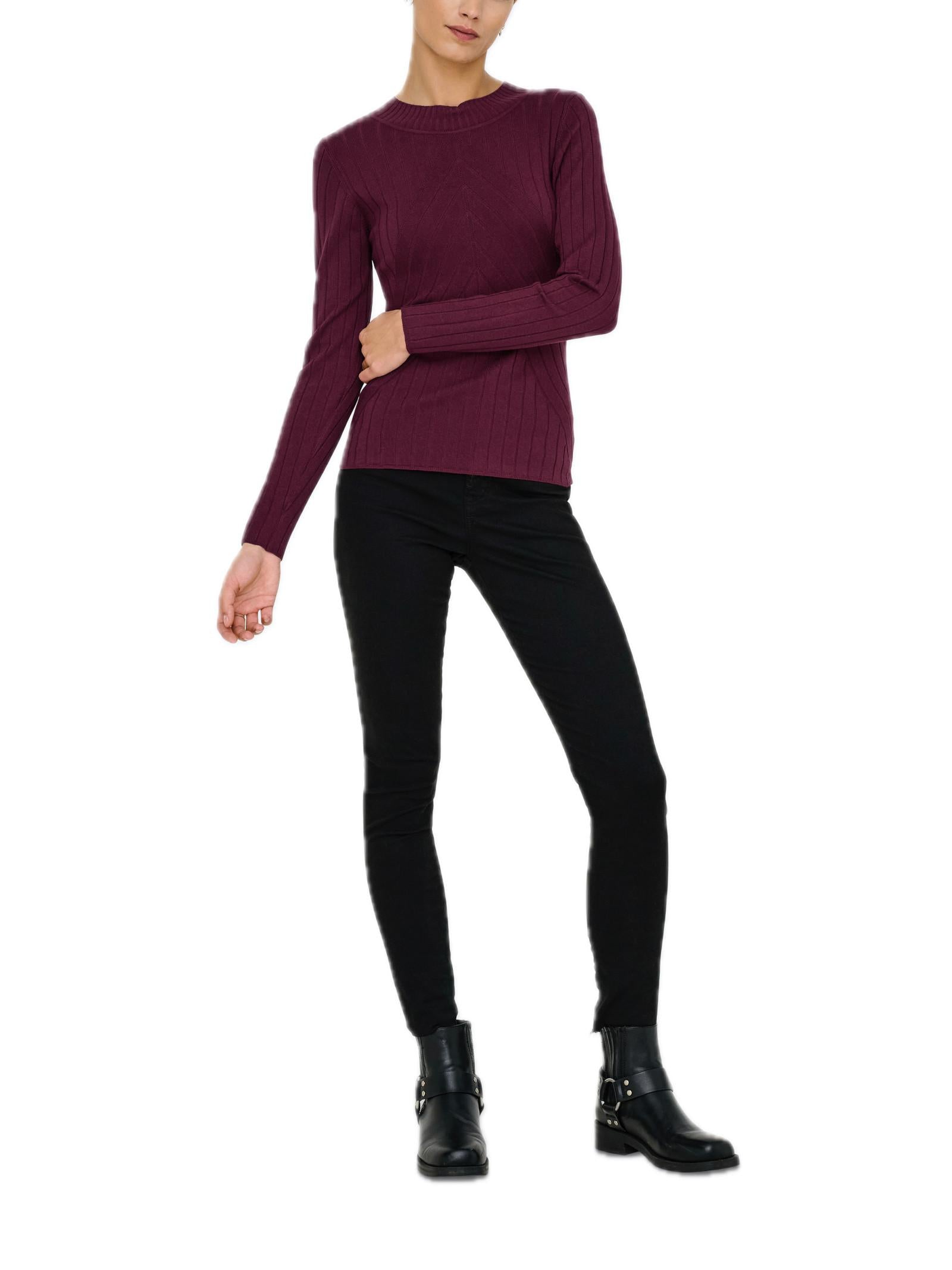 Maglia JDY Kate Bordeaux girocollo 15207694 /Maroon Banner JDY 