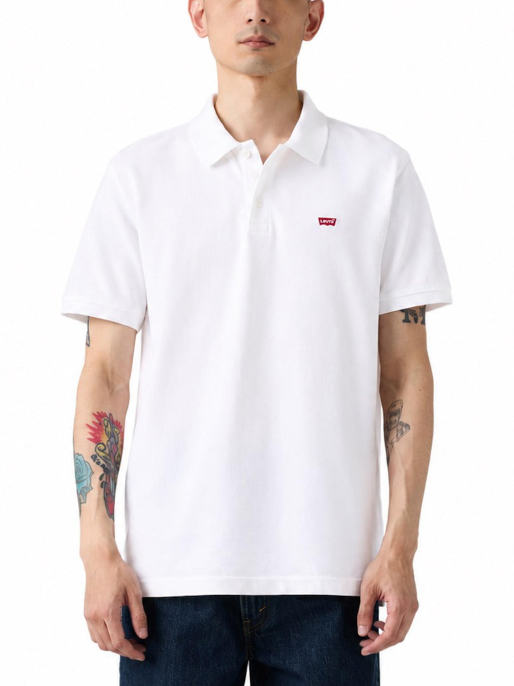 Polo Levi's® Wood Bianco logo ricamato 3588300 03 LEVI'S® 