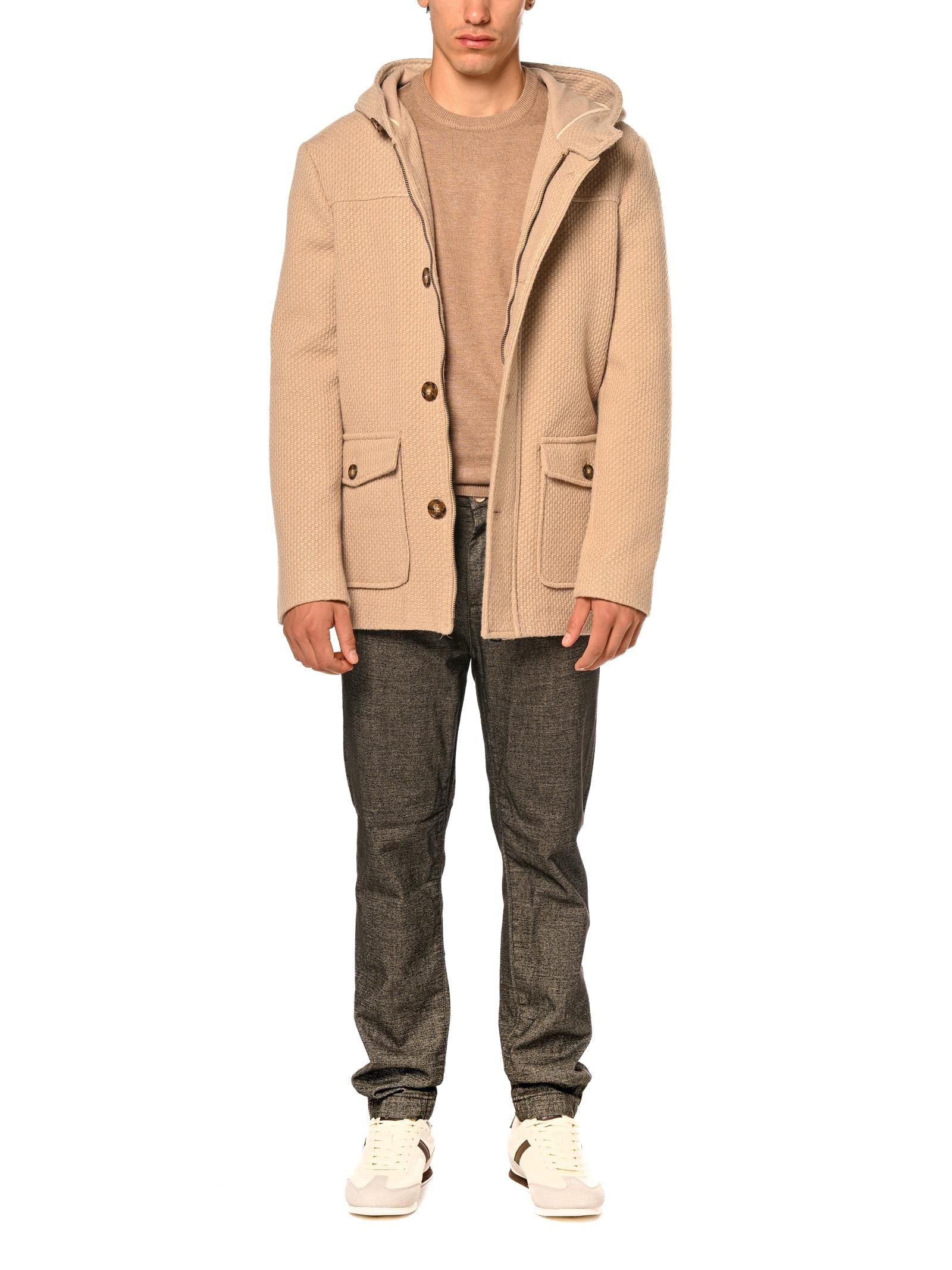 Cappotto Gianni Lupo Beige con cappuccio GN21795 BEIGE GIANNI LUPO 