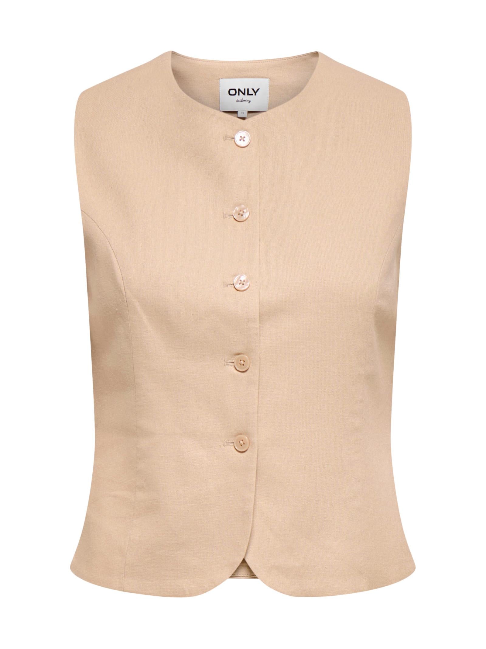 Gilet Only Goa Beige misto lino 15363724 /Oxford Tan ONLY 