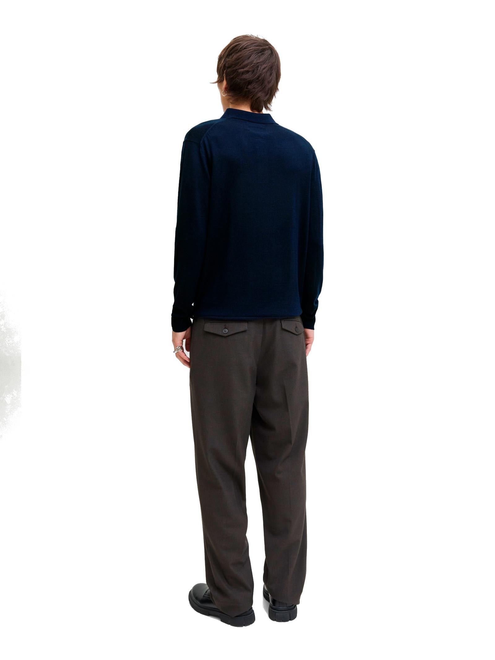 Maglia Jack & Jones Merino Blu polo 12281757 /Night Sky JACK & JONES 