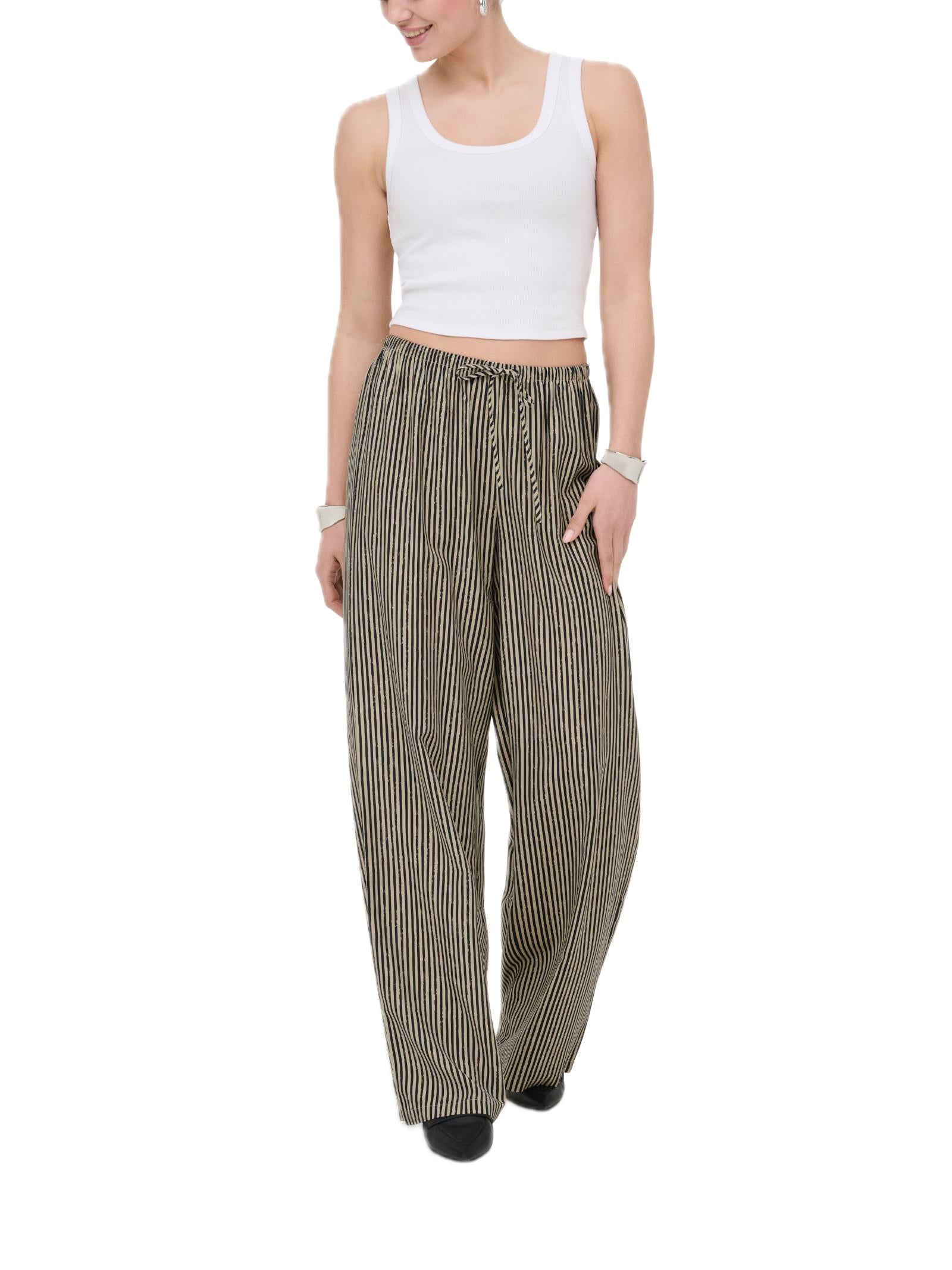 Pantalone Only Beige a palazzo 15374870 /Black ONLY 
