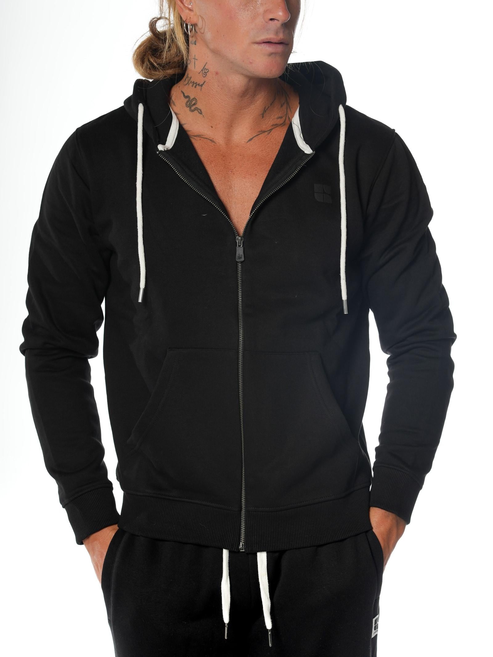 Felpa Urban Ring Nero con cappuccio e zip UR9120001 NERO URBAN RING 
