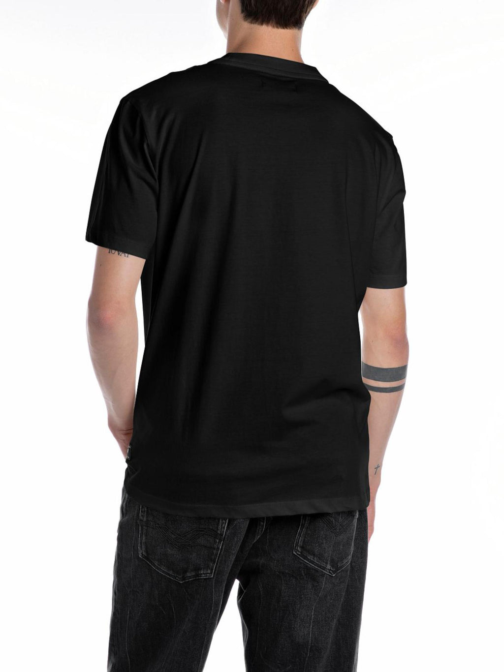 T-shirt Replay Nera Basic logo piccolo M3097 098 REPLAY 