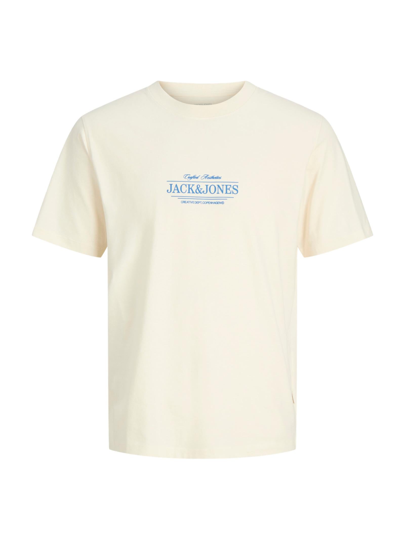 T-shirt Jack & Jones Crema Assis logo 12295049 /Antique White JACK & JONES 