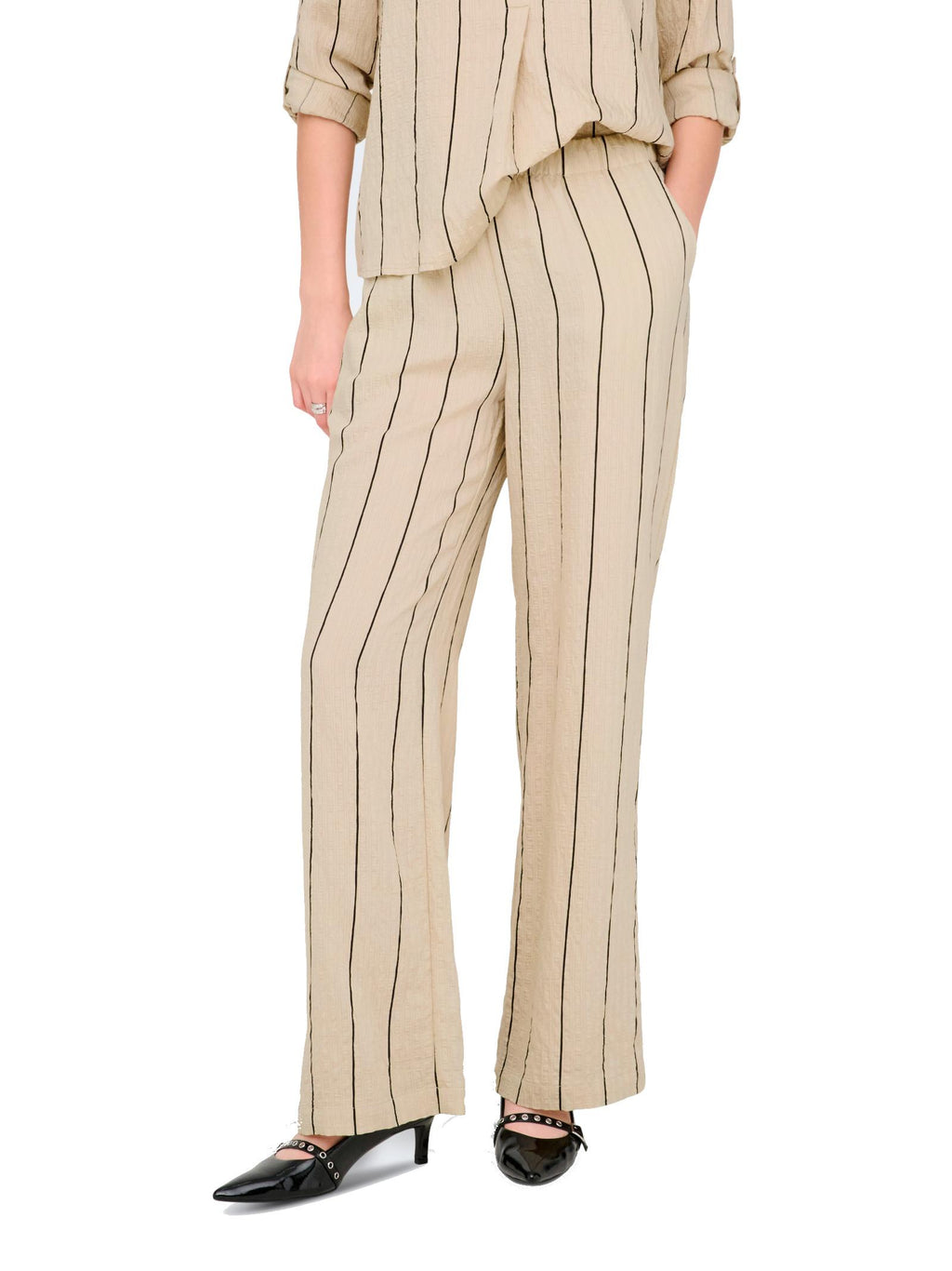 Pantalone JDY Yava Beige Wide 15372484 /Eucalyptus JDY 