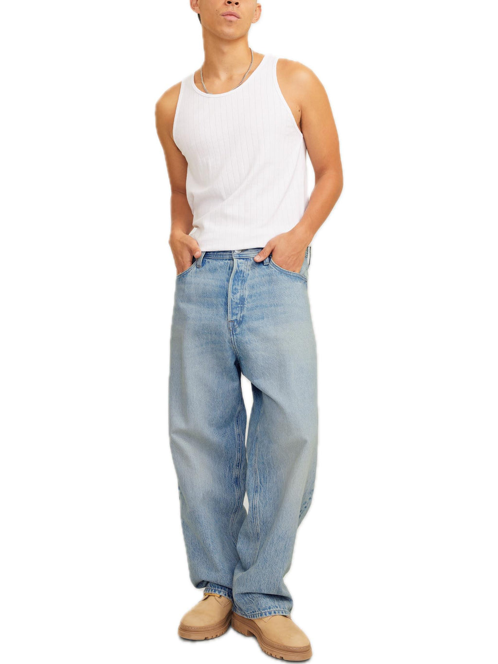 Jeans Uomo Jack & Jones Blue Denim Alex Baggy 12272228 /Blue Denim JACK & JONES 