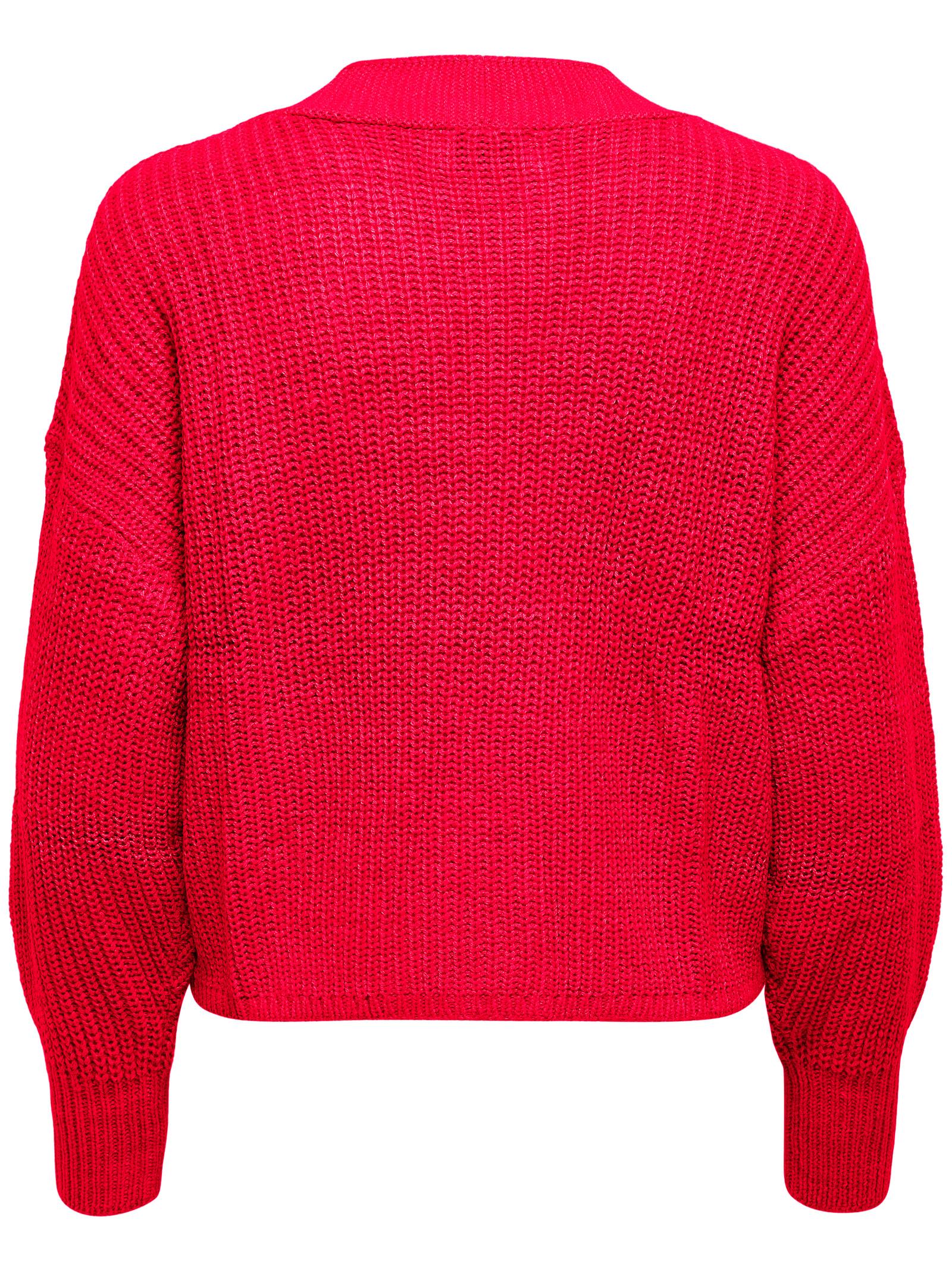 Cardigan Only Rosso Carol scollo a V 15211521 /Ski Patrol ONLY 