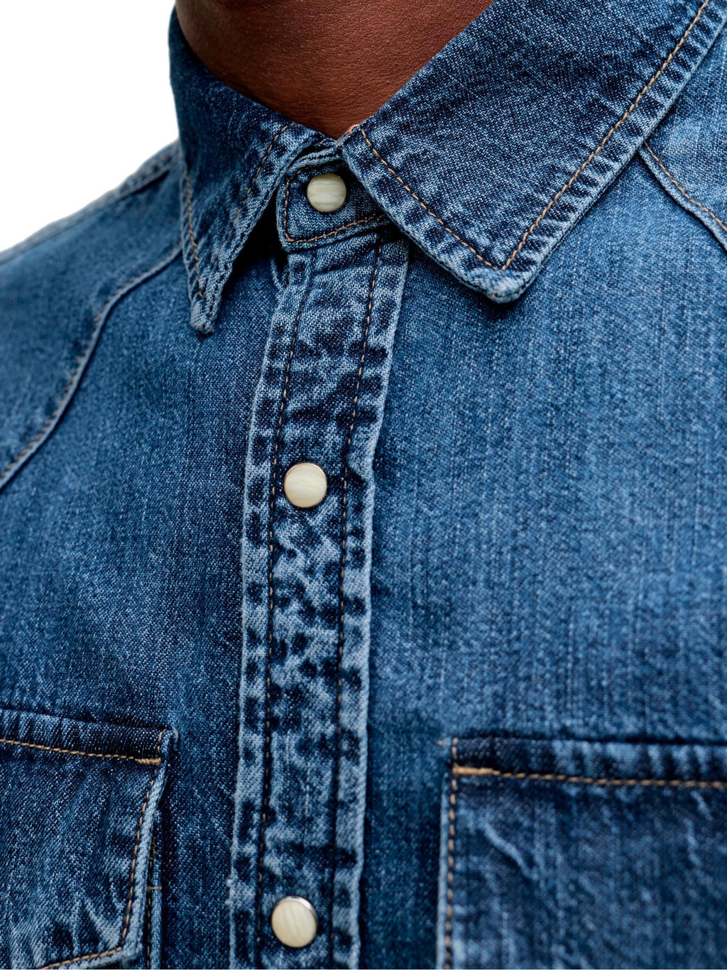 Camicia Jack & Jones Seridan Medium Blue Denim 12289219 /Blue Denim JACK & JONES 