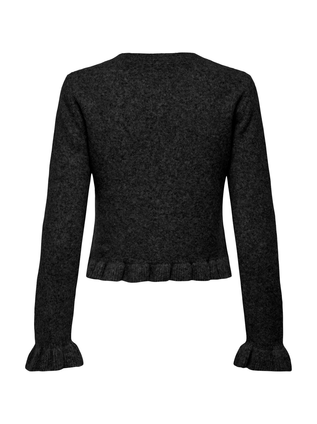 Cardigan in maglia Only Rima Nero con volant 15360942 /Black ONLY 