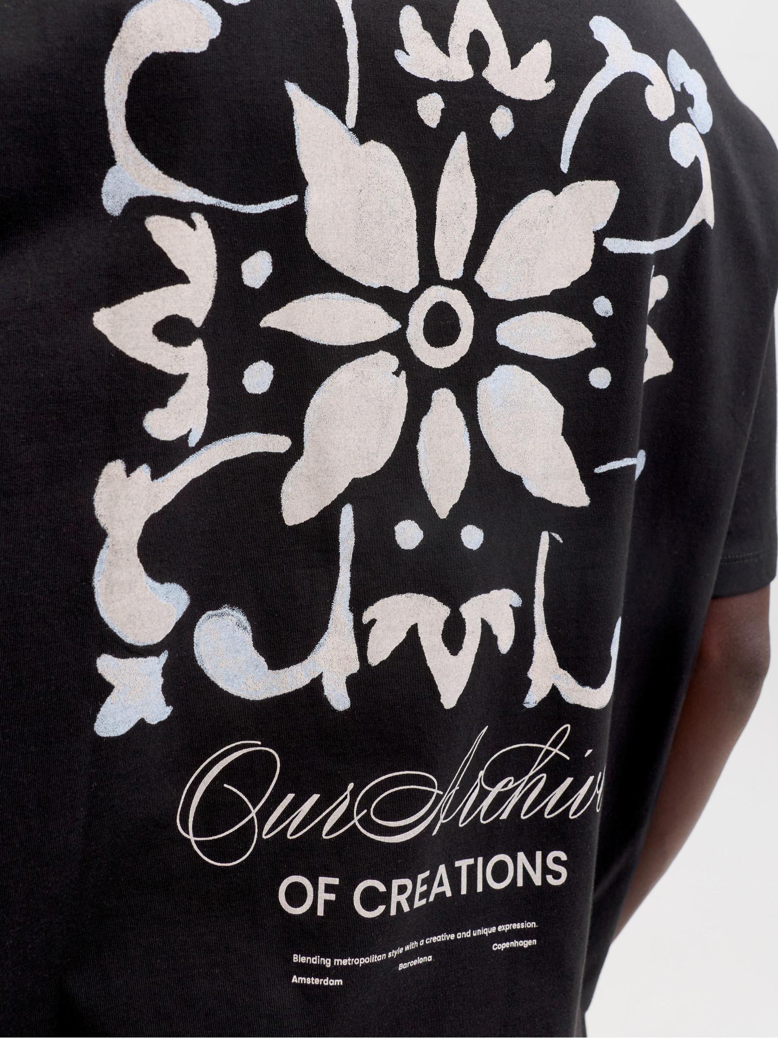 T-shirt Jack & Jones Art Nero stampa 12288095 /Black JACK & JONES 