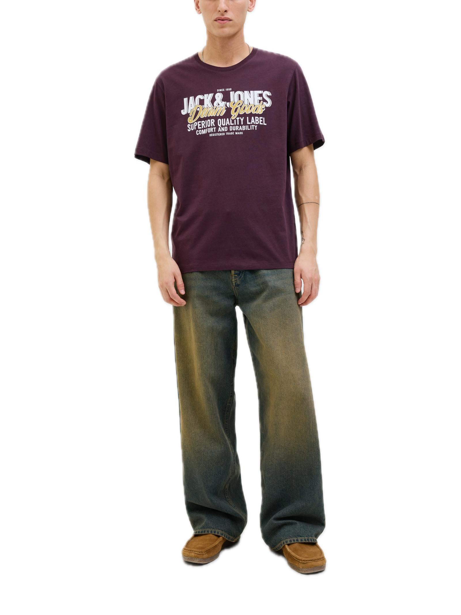 T-shirt Jack & Jones Logo Vinaccia girocollo 12279535 /Plum Perfect JACK & JONES 