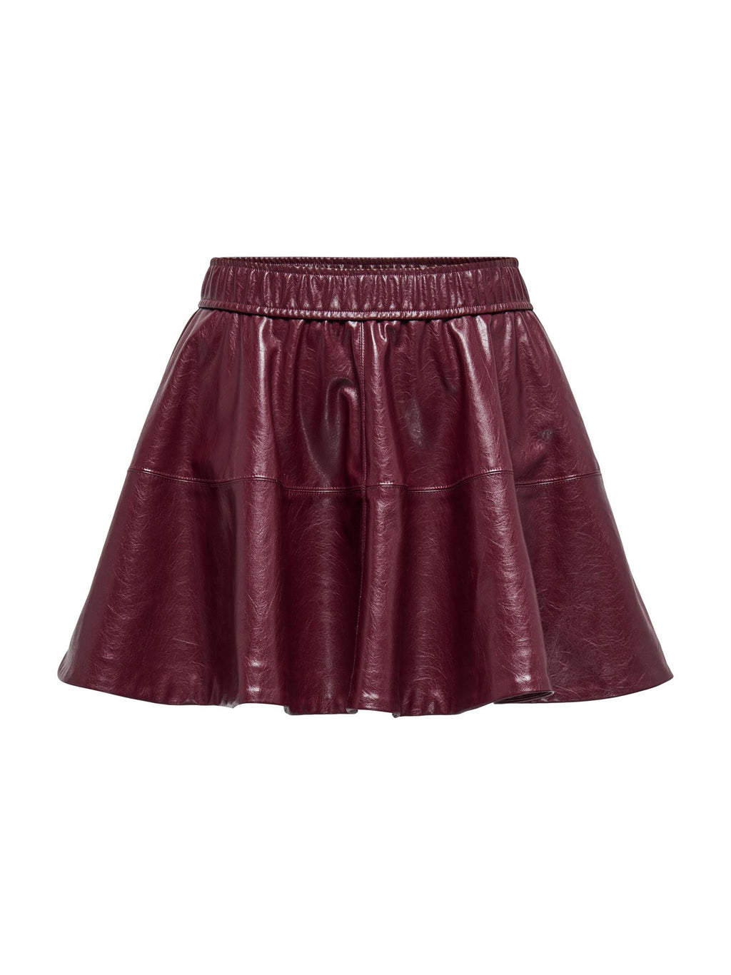 Gonna pantaloncino Only Jacky Bordeaux ecopelle 15355512 /Mauve Wine ONLY 