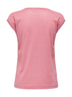 T-Shirt Only Silver Rosa in lurex 15136069 /Bonbon ONLY 